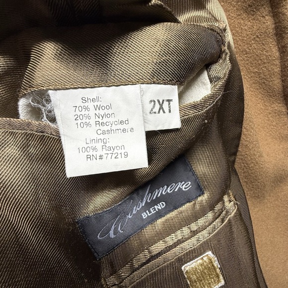 Baracuta Cashmere Wool Bomber Jacket 2XT Brown Tan Soft Gold Lined Bulgaria READ - Picture 11 of 16